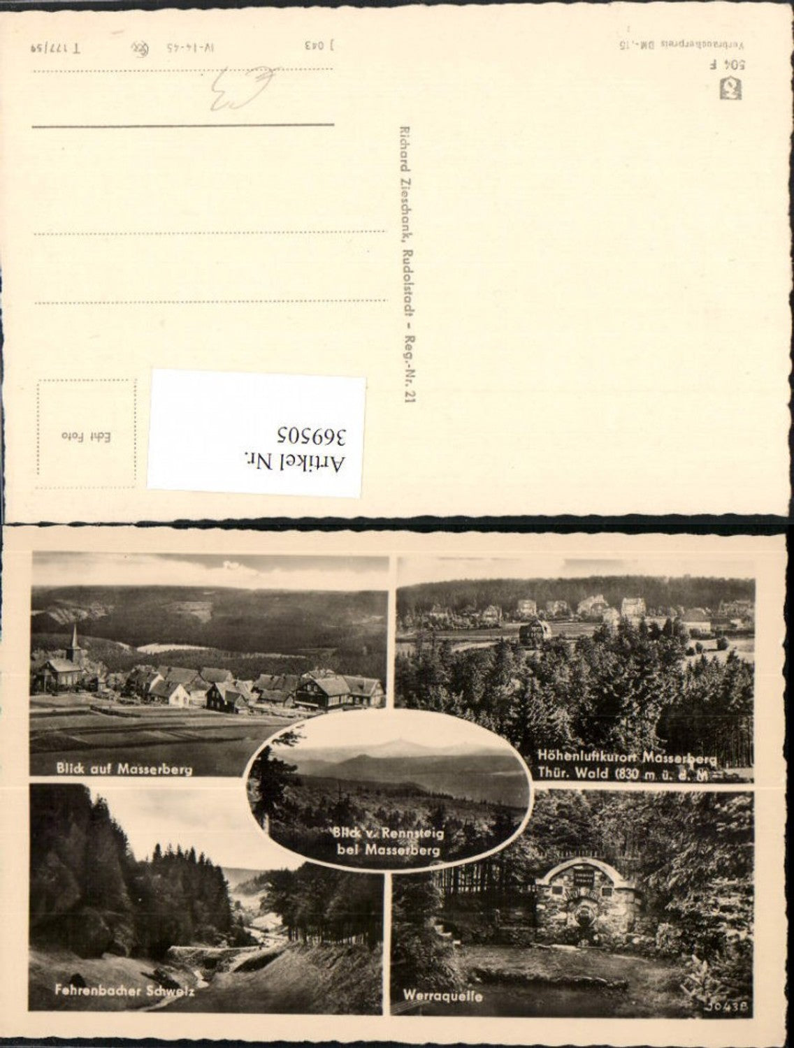 369505,Masserberg Totale Werraquelle Fehrenbacher Schweiz Mehrbildkarte