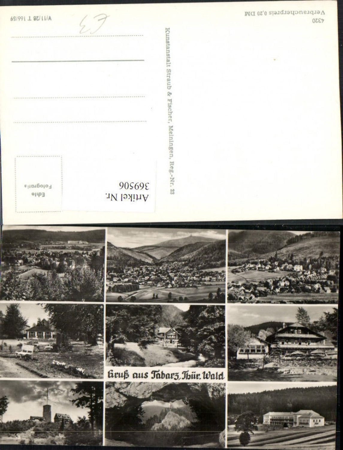 369506,Tabarz Totale Aussichtsturm Schweizerhaus Mehrbildkarte