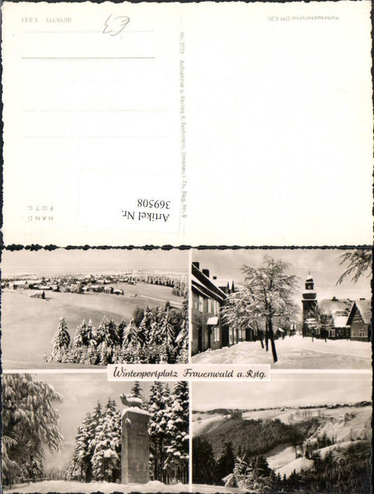 369508,Frauenwald am Rennsteig Totale Monument Kirche Winterbilder Mehrbildkarte