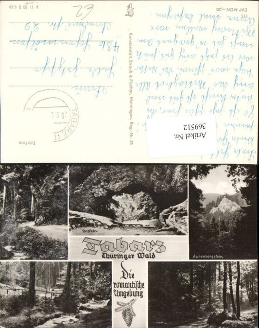 369512,Tabarz Torstein Aschenbergstein Wald Mehrbildkarte