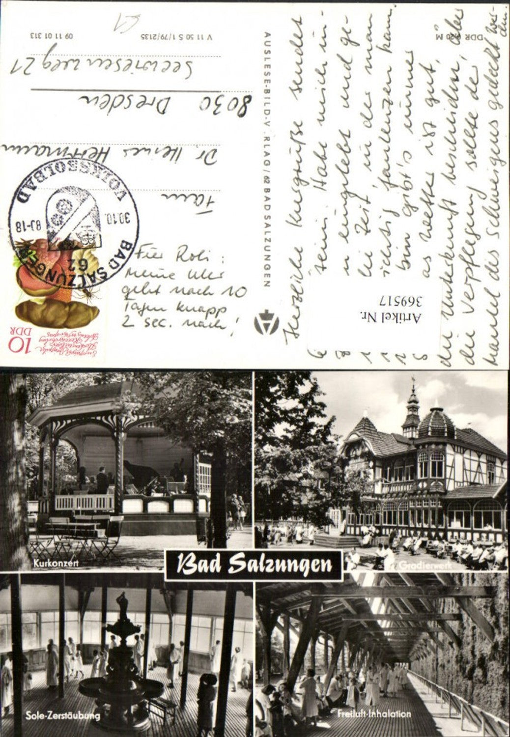 369517, Bad Salzungen Spa Concert Open-Air Inhalation Graduation Tower Multi-image Map