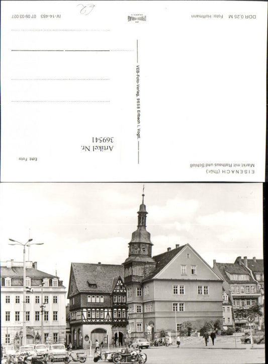 369541, Eisenach Market with Town Hall and Castle