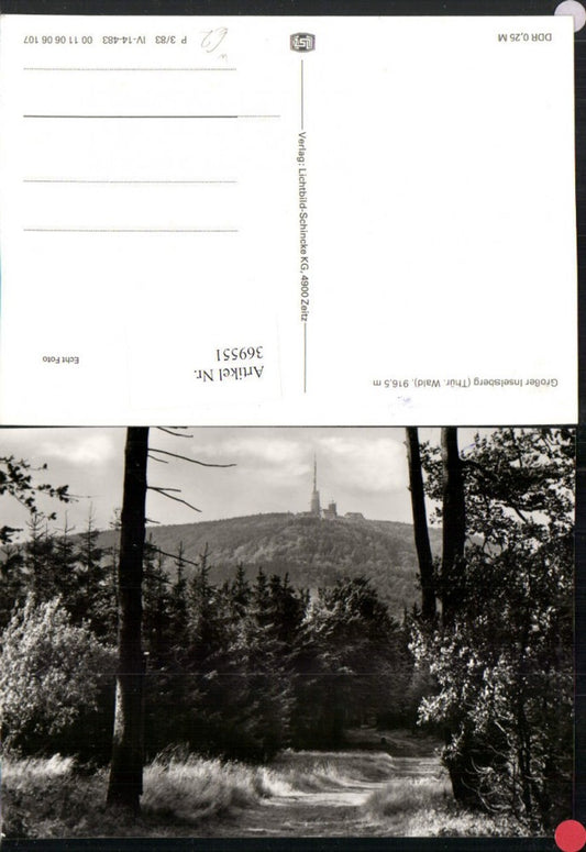369551, View towards the Großer Inselsberg near Brotterode