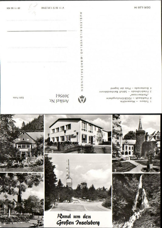 369561, Around the Großer Inselsberg Tabarz Fischbach Friedrichroda Brotterode Multi-view map