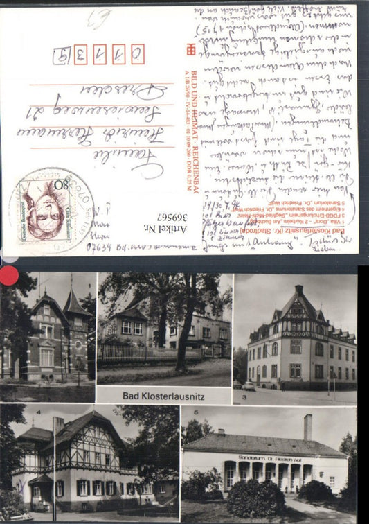 369567, Bad Klosterlausnitz Villa Dora Kurheim Sanatorium Multi-view postcard