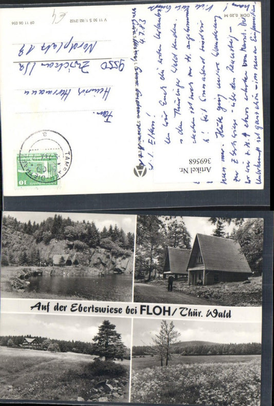 369568, Auf der Ebertswiese near Floh Landscapes multi-view postcard