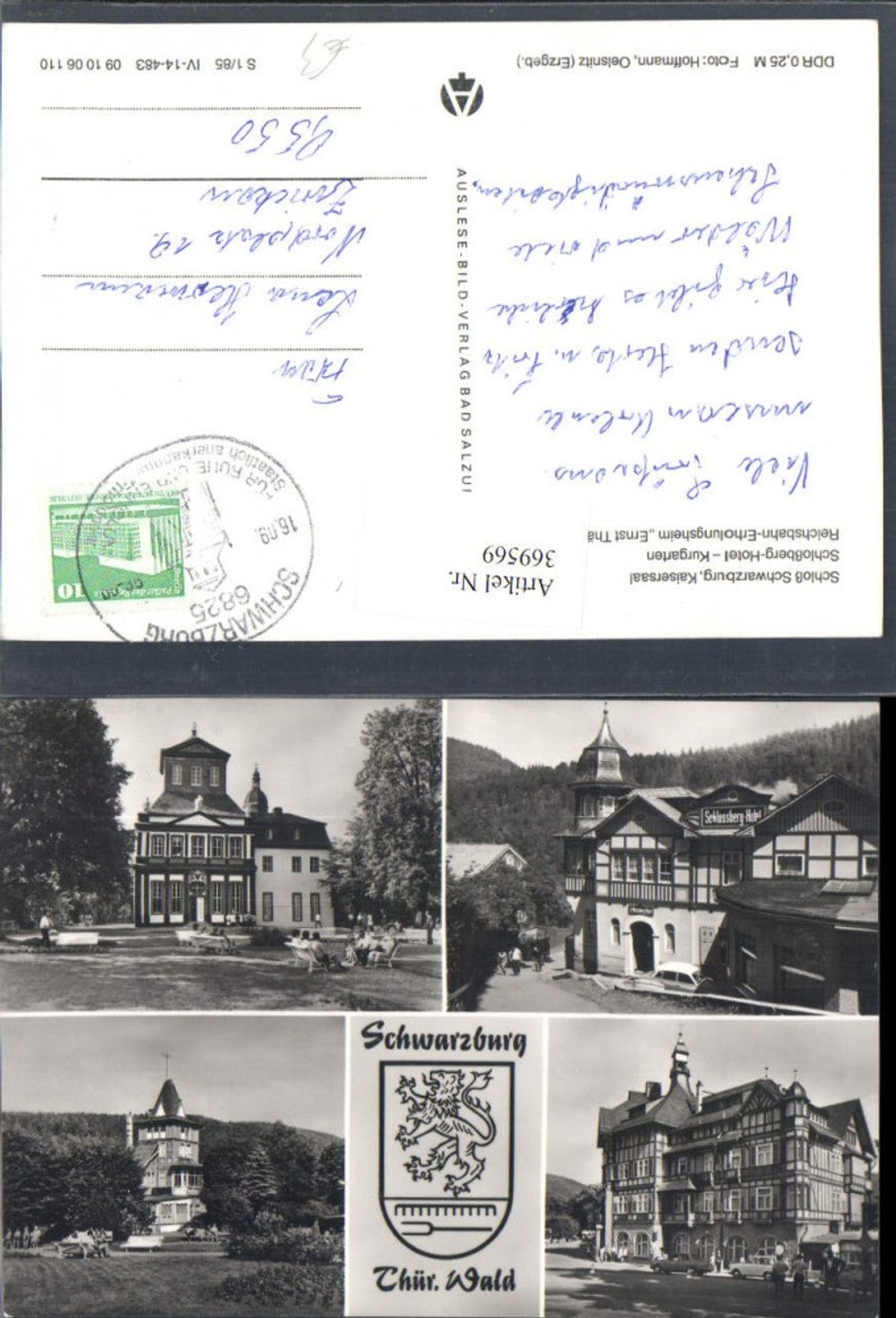 369569,Schwarzburg Schloss Kaisersaal Erholungsheim Mehrbildkarte