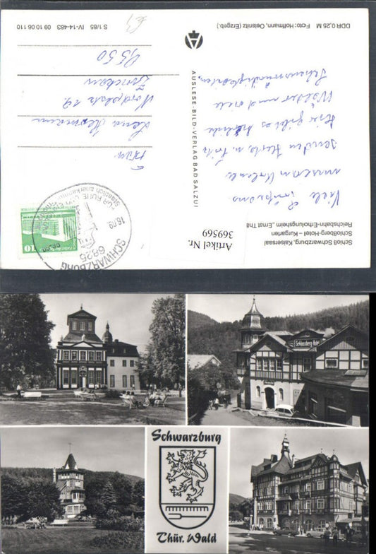 369569,Schwarzburg Schloss Kaisersaal Erholungsheim Mehrbildkarte
