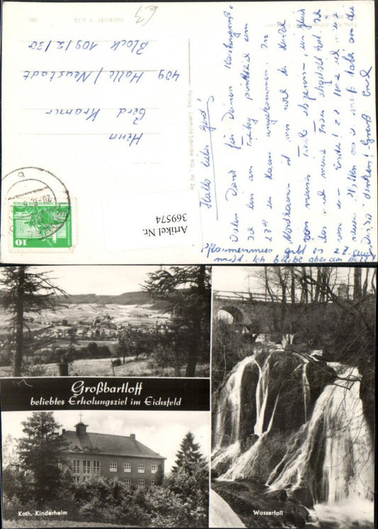 369574,Großbartloff Totale Kinderheim Wasserfall Mehrbildkarte