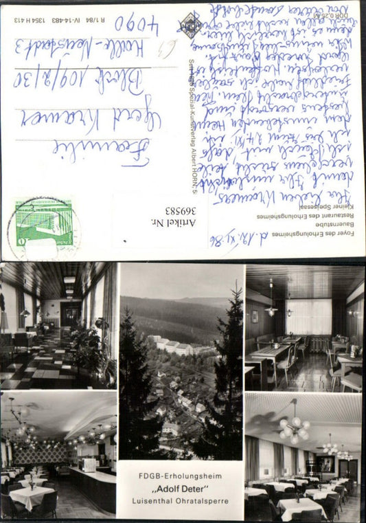 369583,Luisenthal Ohratalsperre Erholungsheim Adolf Deter Mehrbildkarte