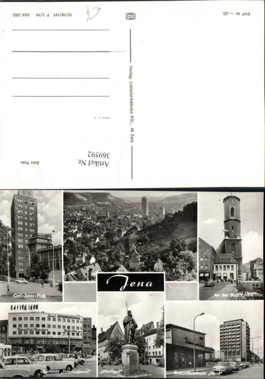 369592, Jena Total Church Shopping Center Hanfried Statue Interhotel Multiview Map