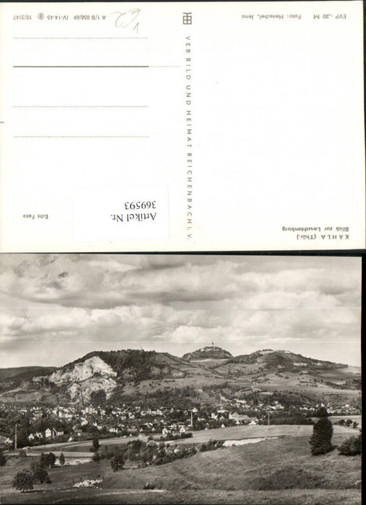 369593, Kahla Totale m. Leuchtenburg pub VEB