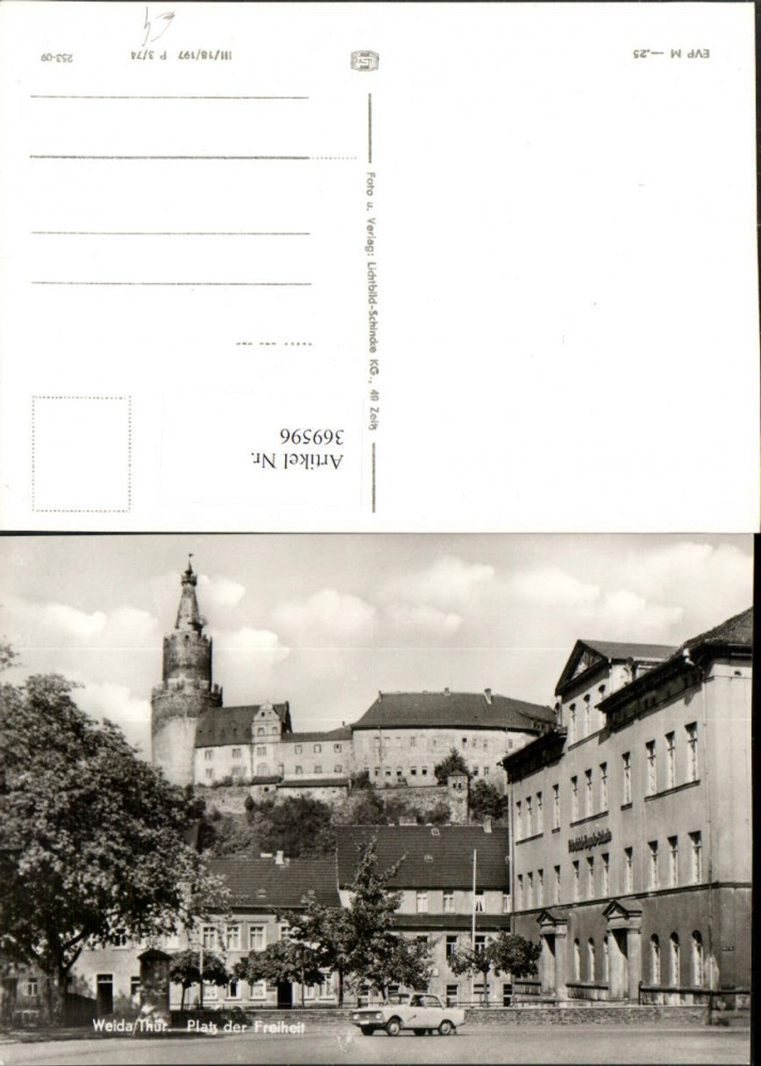 369596, Weida Platz der Freiheit m. Osterburg Burg