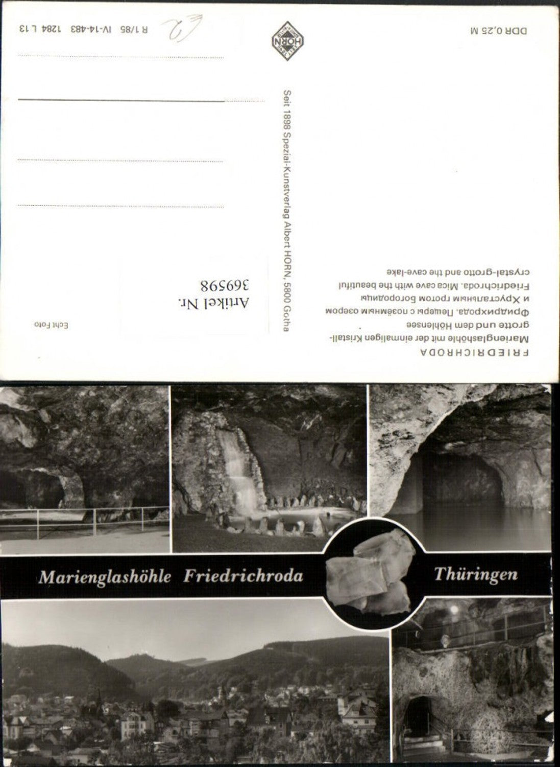 369598,Friedrichroda Totale Marienglashöhle Höhle Mehrbildkarte
