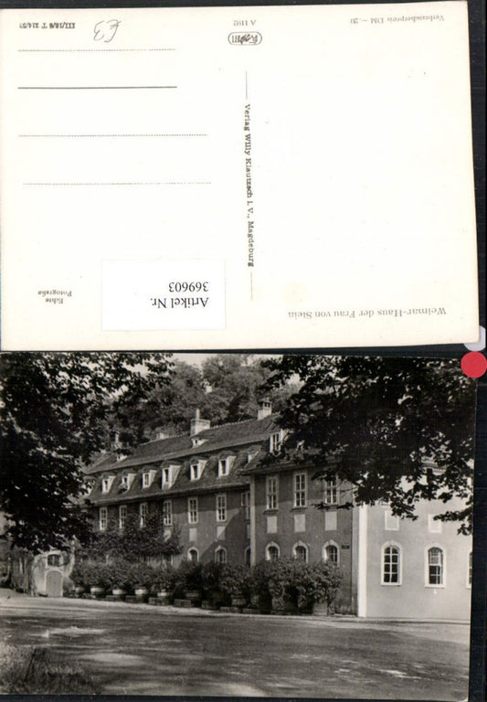 369603, Weimar House of Frau von Stein
