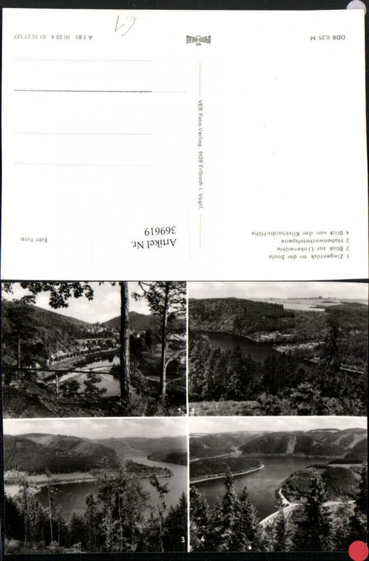 369619, Ziegenrück an d. Saale Linkenmühle Hohenwarte-Talsperre Multi-image map