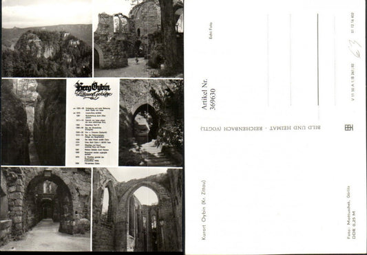 369630,Oybin Burg Klosterruine Ruine Mehrbildkarte