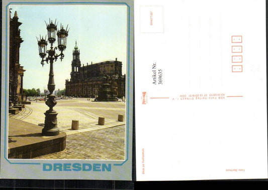 369635,Dresden Blick zur Kathedrale Kirche Laterne Denkmal