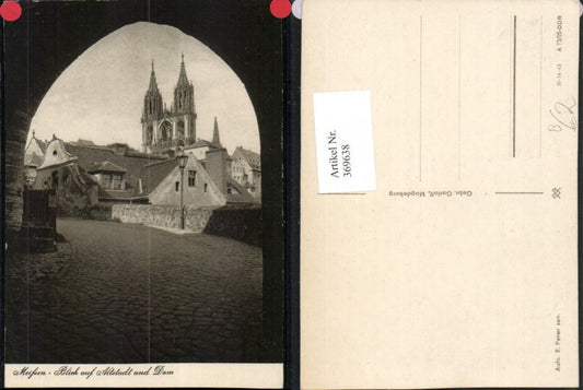 369638,Meißen Blick auf Altstadt u. Dom Kirche