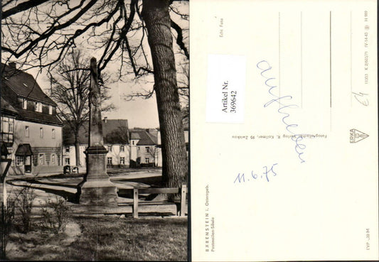369642,Bärenstein im Erzgebirge Postmeilen-Säule