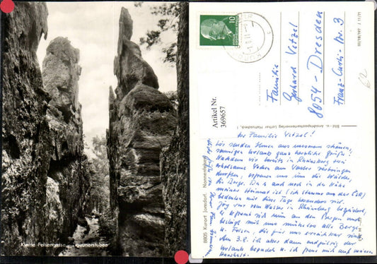 369657,Jonsdorf Nonnenfelsen Kleine Felsengasse