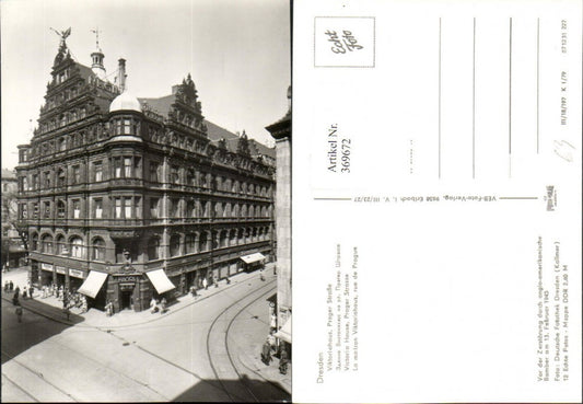 369672,Dresden Prager Straße Viktoriahaus Erker Geschäfte
