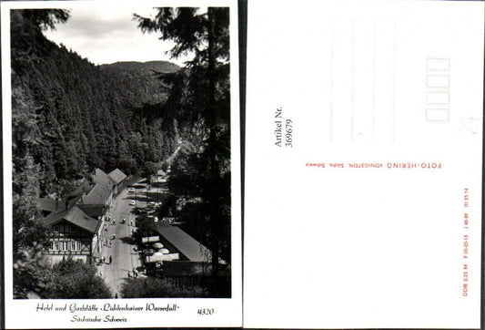 369679,Hotel u. Gaststätte Lichtenhainer Wasserfall b. Sebnitz pub Foto Hering 4320