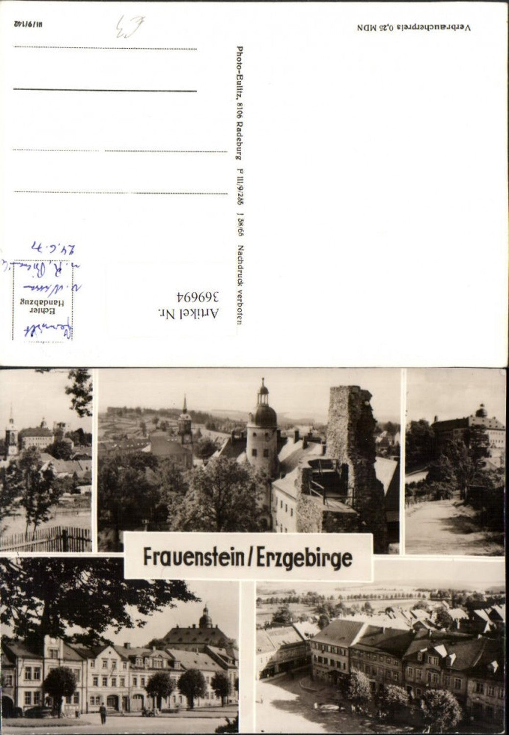 369694,Frauenstein im Erzgebirge Burg Schloss Mehrbildkarte