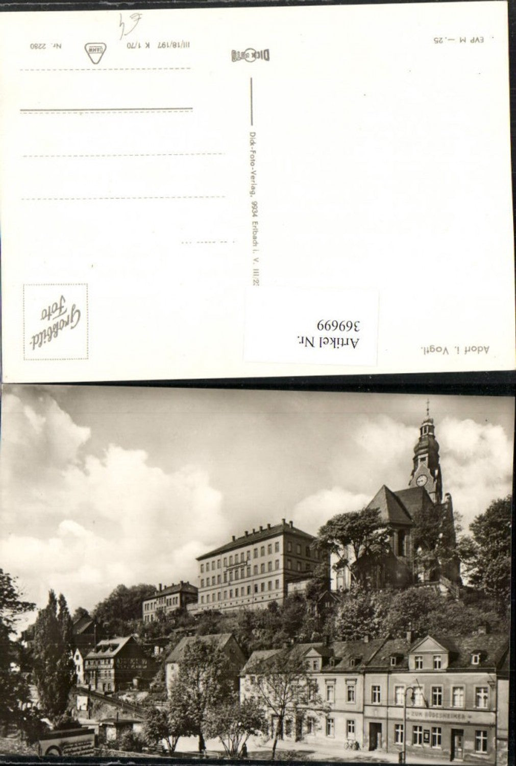 369699,Adorf im Vogtland Kirche Gasthof zum Rüdesheimer