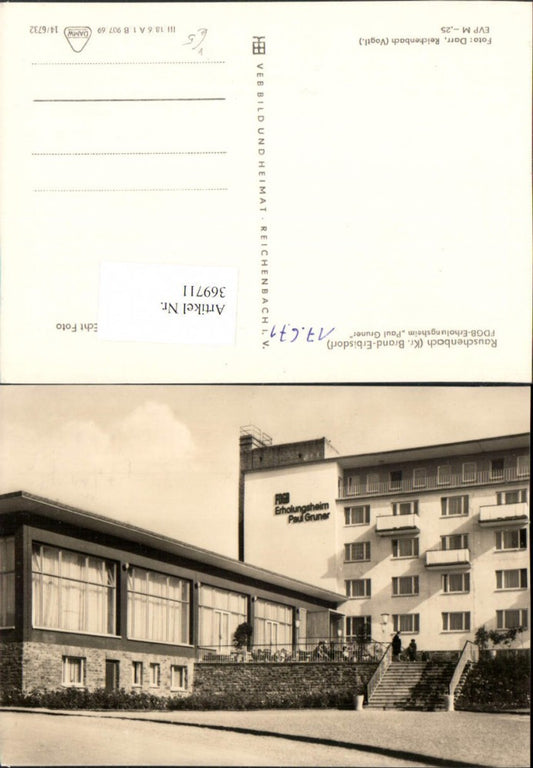 369711,Rauschenbach Erholungsheim Paul Gruner pub VEB