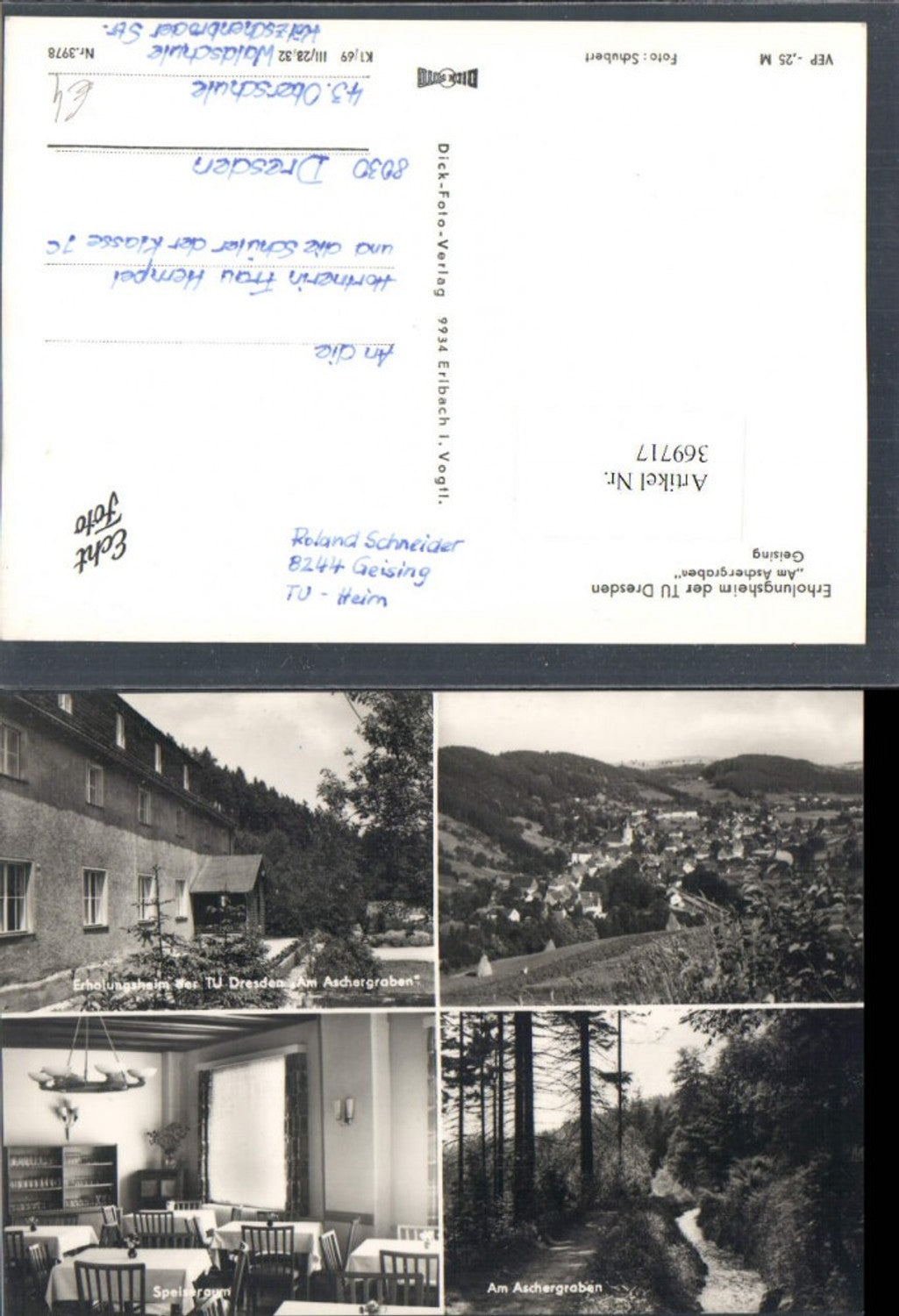 369717,Geising Totale Erholungsheim Speiseraum Aschergraben Mehrbildkarte