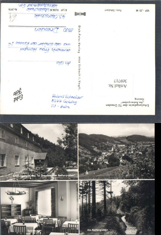 369717,Geising Totale Erholungsheim Speiseraum Aschergraben Mehrbildkarte