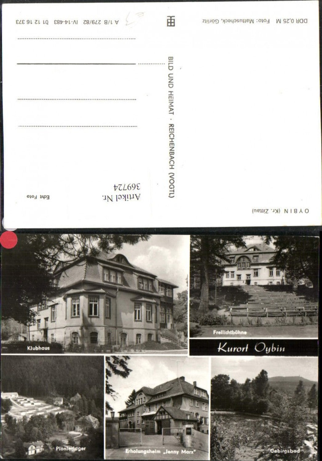 369724,Oybin Pionierlager Erholungsheim Freilichtbühne Klubhaus Mehrbildkarte