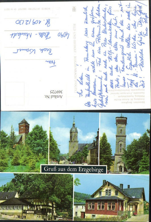 369725,Bärenstein Berghaus Annaberg Kirche Phöhlberg Aussichtsturm Gaststätte Mehrbildkarte
