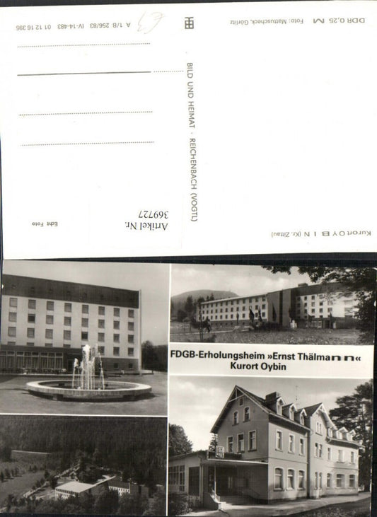 369727,Oybin Erholungsheim Ernst Thälmann Brunnen Mehrbildkarte