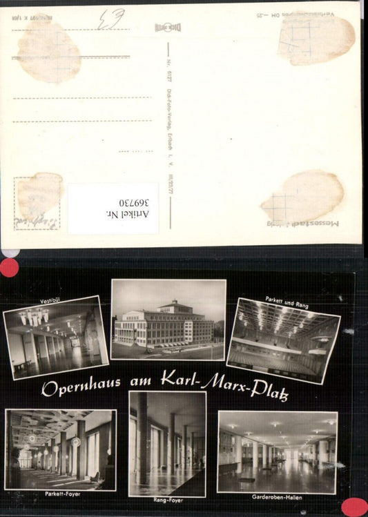 369730,Leipzig Opernhaus am Karl-Marx-Platz Foyer Garderobe Mehrbildkarte