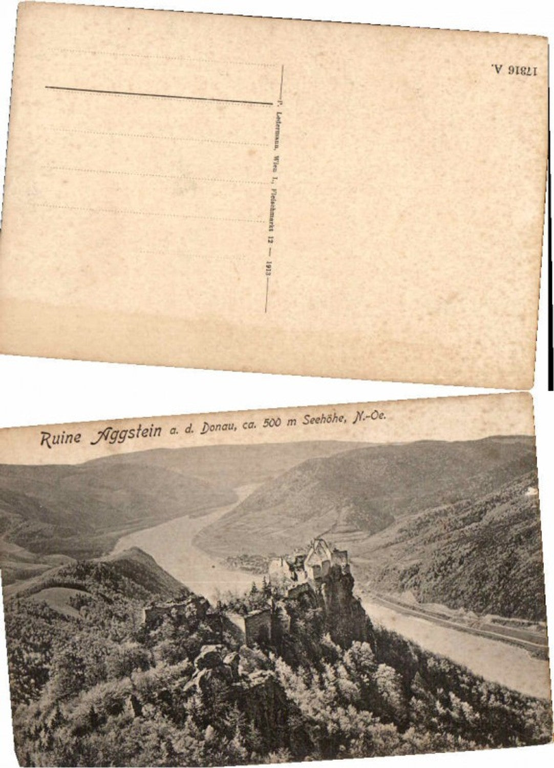 68416,Ruine Aggstein in d. Wachau 1913