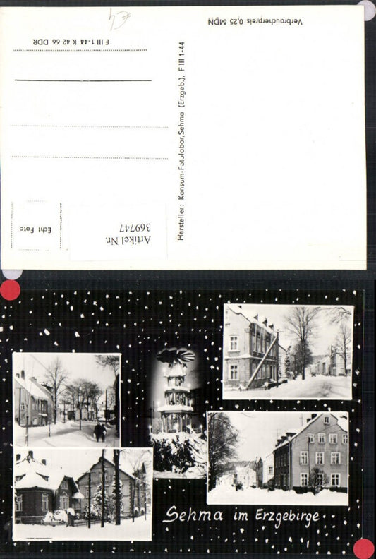 369747,Sehma im Erzgebirge Straßenansichten Winterbilder Mehrbildkarte