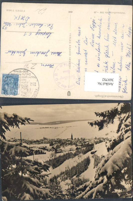 369782,Oberwiesenthal im Erzgebirge Totale Winterbild