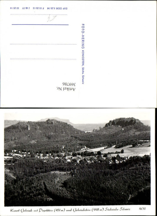 369786,Gohrisch Totale m. Papststein u. Gohrischstein pub Foto Hering 4011