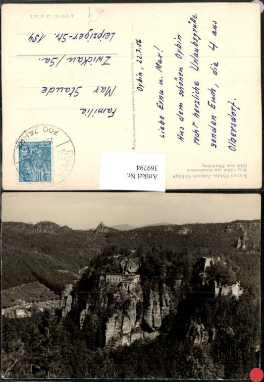 369794,Oybin Berg m. Scharfenstein vom Pferdeberg