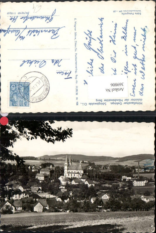 369806,Schirgiswalde Teilansicht Kirche m. Mönchswalder Berg