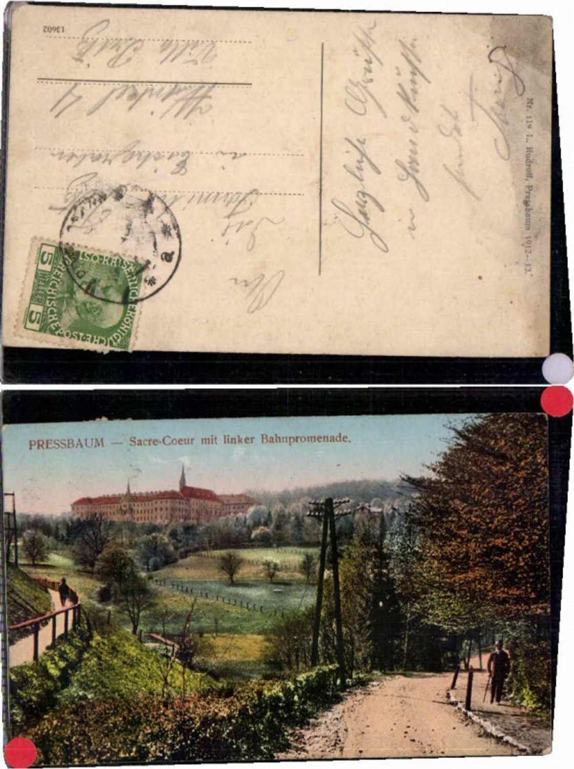 68517,Pressbaum Linke Bahnpromenade Wegpartie 1912