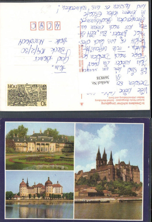 369838,Dresden Schloss Pillnitz Moritzburg Meißen Albrechtsburg Mehrbildkarte