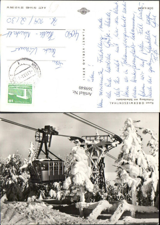 369840,Oberwiesenthal Fichtelberg Seilbahn Winterbild