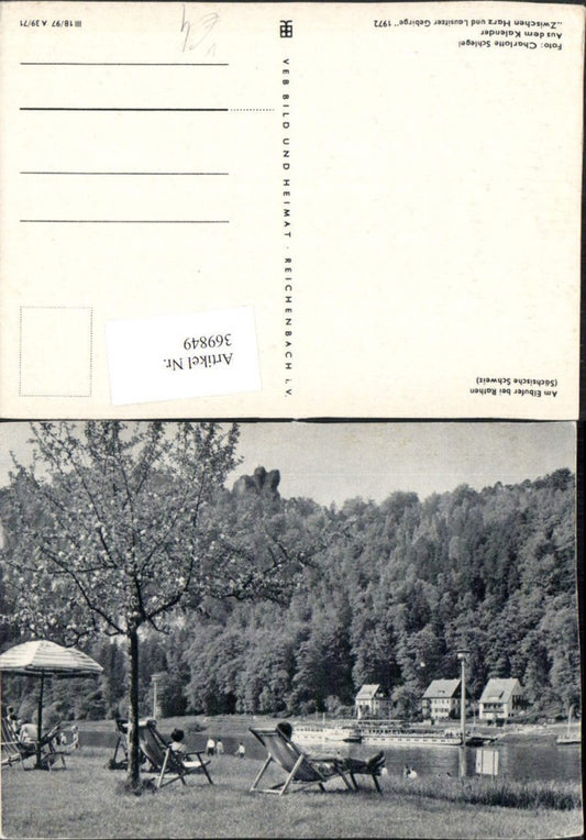 369849,Sächsische Schweiz Elbufer b. Rathen Liegewiese pub VEB