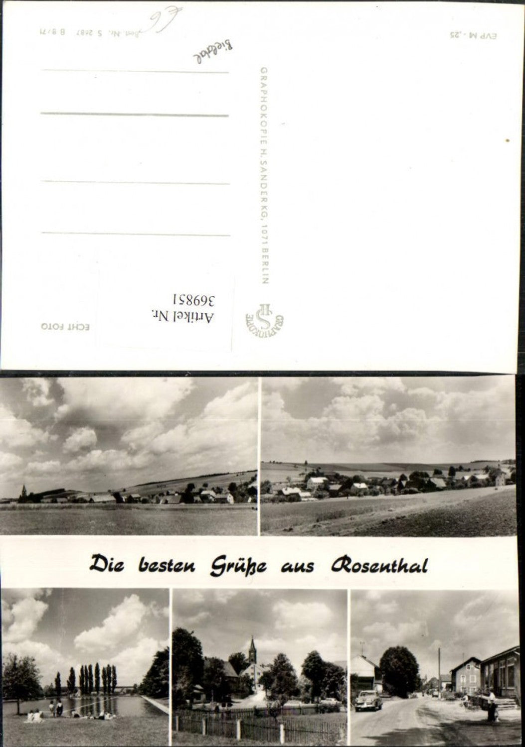 369851,Rosenthal-Bielatal Teilansichten Straßenansicht Mehrbildkarte