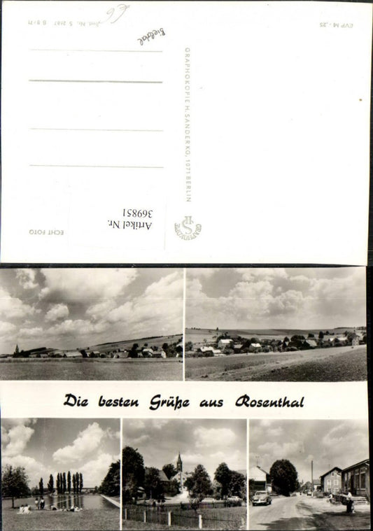 369851,Rosenthal-Bielatal Teilansichten Straßenansicht Mehrbildkarte