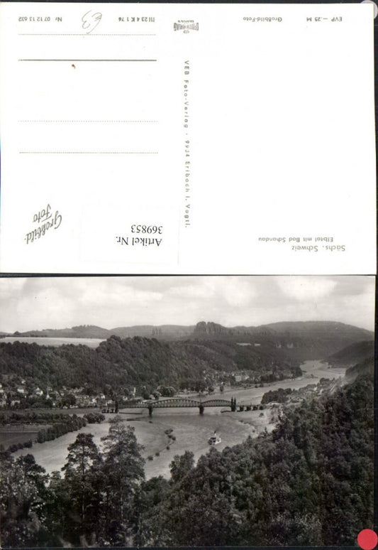 369853,Sächsische Schweiz Elbtal m. Bad Schandau Brücke