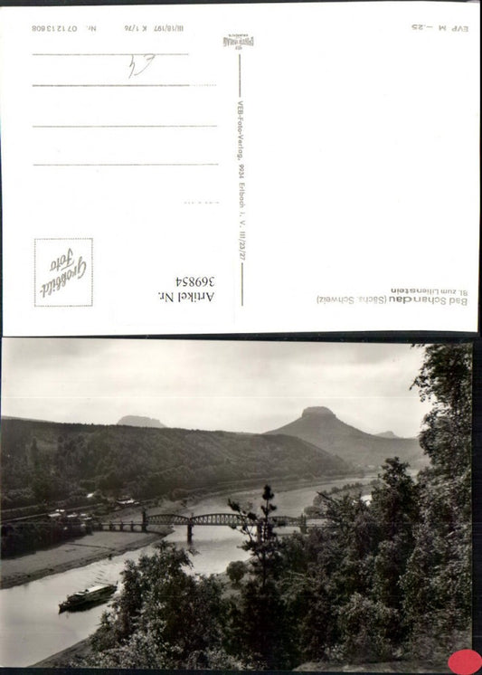 369854,Sächsische Schweiz Bad Schandau Brücke m. Lilienstein